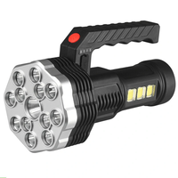 13LED Strong Light Flashlight with COB Side Light Multi-function USB Rechargeable Portable for Outdoor and Home Use Torc