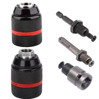 13mm Threaded Keyless Metal Drill Chuck,  Hex Shank/SDS/Square Quick Grip Adapter,  Chuck for Drill Bit Screwdriver Tap&So