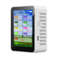 14-in-1 Tuya WiFi Air Quality Monitor HCHO TVOC CO2 Carbon Monoxide PM2.5 PM10 Temperature Humidity Portable Rechargeabl