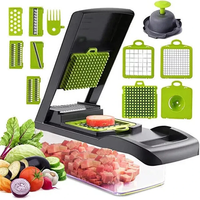 14-in-1 Vegetable Slicer Multifunctional Eco-Friendly Compact Kitchen Tool with Stainless Steel Blades Perfect for Effic