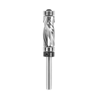 1/4 Inch Shank Carbide Compression Flush Trim Router Bit with Top Bottom Bearing 1/2 Inch Cutting Dia Tungsten Carbide C