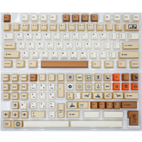 143 Keys Stamp Theme Retro Mechanical Keyboard Cap Set Cherry Profile PBT Sublimation Suitable for 61/64/68/78/84/87/96/