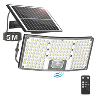 146LED Solar Flood Light with Motion Sensor Split Design 3 Modes Outdoor Security Lighting IP65 Waterproof Remote Contro