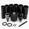 14PCS Electric Impact Wrench Hex Socket Adapter Kit Drill Chuck Drive Adapter Set Metal Silver Black High Hardness Versa
