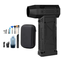 150, 000 RPM Multifunctional Mini Turbo Blower 5 Speed Gear LED Display Air Blower Handheld Car Fan Air Duster with Light