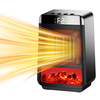 1500W 3D Dynamic Flame Heater PTC Rapid Heating Heater 2 Gear Hot Wind Ambient Light 4 Gears Timing Function for Home Of