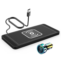 15W Car Wireless Charger Fast Wireless Car Charger Silicone Pad Stand for Smart Phones for iPhone 16 16 Pro 15 14 13 for