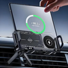 15W Dual Coil Fast Charing Car Wireless Charger Phone Holder Automatic Rotating Fold Screen Tand Air Vent Mount