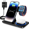 15W Foldable Wireless Charger Fast Wireless Charging Stand for Smart Phones for iPhone 15 14 13 for Huawei Pura 70 Ultra