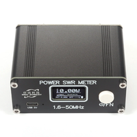 1.6-50MHz PWR SWR Meter POWER SWR METER 0.5-150W Digital Power Standing Wave Meter Built-in Battery OLED Display