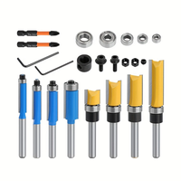 16pcs 1/4 Inch Shank Router Bit Set with Bearing Tungsten Carbide Tips Precision Bearings Steel Shanks Heat-Resistant Co