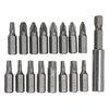 17PCS Socket Screwdriver Metal L-shaped Angle Head Twin Wrench Driver Torx Pozidriv Bit