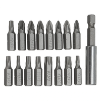 17PCS Socket Screwdriver Metal L-shaped Angle Head Twin Wrench Driver Torx Pozidriv Bit