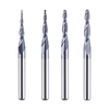 1/8 Inch Shank Tapered CNC Router Bits Ball Nose End Mill Set TiAIN Coated 2 Flute Cutting Tool for Carving Engraving Cu