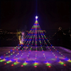 198 LED Five-Pointed Star Light Waterfall Light Water Trailing Light Christmas Holiday Decoration Light Garden Star Ligh