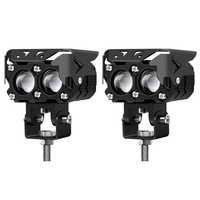 1Pair 12-60V 60WHeadlamp Fog Lamp Spotlight White & Yellow For Car Motorcycle