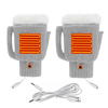 1Pair Electric Heated Gloves Double-sided Heating Croppable Thermal Comfortable USB Rechargeable Gloves for Winter Outdo