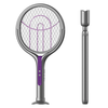 2 In 1 Adjustable Angle Electric Mosquito Swatter Mosquito Swatter Rotatable Foldable Electric Mosquito Swatter Telescop