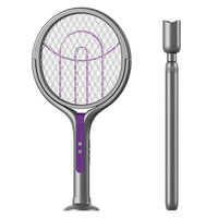 2 In 1 Adjustable Angle Electric Mosquito Swatter Mosquito Swatter Rotatable Foldable Electric Mosquito Swatter Telescop