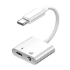 2-in-1 Audio Adapter USB-C to 3.5 mm Jack/Type-C Charging 3.5mm Aux Cable for Samsung Xiaomi Huawei Wired Headphones Con