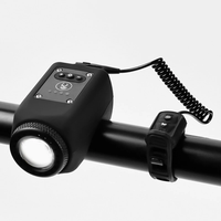 2 in 1 Bike Headlight 250Lm Brightness 110dB Loud Horn 1200mAh Rechargeable Battery Waterproof Remote Control Mountain B
