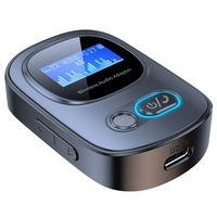 2-in-1 Bluetooth Adapter Receiver Transmitter with HD Display Audio Adapter Bluetooth 5.3 Receiver For Car With LED Disp