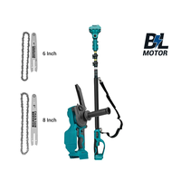 2-in-1 Brushless Motor Chainsaw Pole Saw Combo Adjustable Length 130-248cm with Automatic Oiling 180 Degree Adjustable H