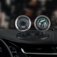 2 in 1 Car Ornaments Compass with Thermometer Direction Dashboard Ball for Cars Trucks SUVs