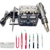 2-in-1 Hot Air and Soldering Iron Station Dual LCD Digital Display for Precision Temperature Control with Automatic Cool