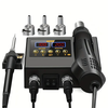 2 in 1 SMD Soldering Station Hot Air Gun 100-700W Dual LCD Display 100°C-480°C Adjustable Temperature Rework Repair Tool