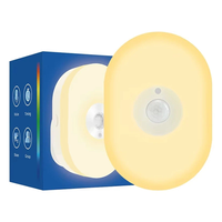 2-in-1 Tuya Smart WiFi LED Night Light PIR Motion Sensor EU/US/UK Plug Plug-in Wall Lamp Warm White Lighting Timing Func