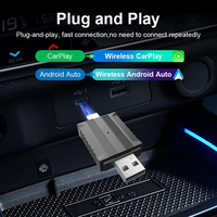 2-in-1 Wired to Wireless CarPlay Adapter /Android Auto Adapter Plug & Play 5GHz Wifi & Bluetooth 5.2 Support Online Upgr