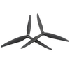 2 Pairs /4 Pairs 7040 8040 9045 3-Blade 5mm Shaft Black Fiberglass Nylon Propeller for 7 Inch 8 Inch 9 Inch FPV RC Racin