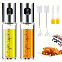 2 Pieces Cooking Oil Sprayer Olive Oil Kitchen Oil Spray Bottle Portable Kitchen Dispenser for Air Fryer Baking Salad Gr
