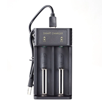 2 Slots 18650 Battery Charger Type-C for 4.2V Rechargeable Lithium10440/14500/14650/16340/17500/17670/18350/18500/1865