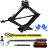 2 Ton Car Jack Set Tire Lever Tool Kit Universal Car Emergency Tool Kit with Cable Wrench Scissor Jack