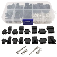 200Pcs 2.54mm Pitch JST SM Connector Kit 2/3/4/5Pin Male/Female Housing Pin Header Crimp Terminals Electrical Wire Conne