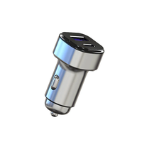 200W Car Fast Charger Dual Port Converter One-To-Two Converter Mini Car Charger Support USB Type C Port for Most Of Car