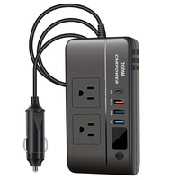 200W Car Inverter DC 12V to 110V AC Power Inverter for Car Charger Adapter with PD 20W USB-C Dual USB Ports and QC3.0 Fa