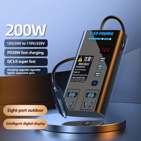 200W High Power Car Inverter Charger 12V To 110V 220V Multi-Function Converter Type-C Mobile Phone Fast Charging with Ei