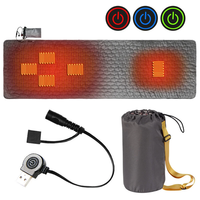 200x62cm USB Heated Sleeping Pad Outdoor Electric Heating Pad Three-Level Adjustable Camping Tent Sleeping Mattress Heat