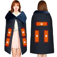 2023 Heated Throw Blanket 7 Heating Zones Trible Gears Temperature Level Control Washable Smart Warm Blanket for Winter