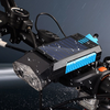 2023 Solar Charging Bike Headlight 400Lm Brightness 300m Distance Range 4000mAh Battery Waterproof 4 Light Modes Warning