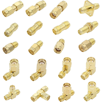 20PCS SMA Connector Type SMA Adapter 90 Degree SMA Connector SMA to RP SMA Plug SMA Coupler for FPV Antennas