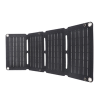 20W ETFE Foldable Solar Panel Monocrystalline USB 5V 2A DC 12V 1A Waterproof for Outdoor Camping Hiking Portable Solar C