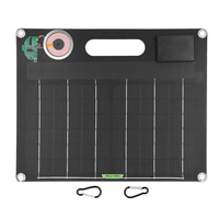 20W Portable Monocrystalline Solar Panel Magnetic Wireless Solar Charger with Dual USB+Type-C+DC for Travel Camping Clim