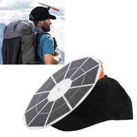 20W Solar Panel Hat 5V Portable Charger for Mobile Devices with 2 USB Type C DC Ports Rechargeable Cap for Outdoor Activ