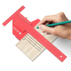210mm/280mm Woodworking Scriber Marking Measuring Gauge T Ruler Aluminum Alloy Metric/Inch Scale for Carpentry and Woodw