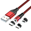 2.1A USB-A to iP/Micro/Type-C Magnetic Cable Fast Charging Copper Core Line 1M/2M Long for iPhone 15 14 13 for Samsung G