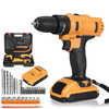 21V Electric Power Drill with Adjustable Speed 180W 28Nm Maximum Torque Reversible Function Drills in Wood and Steel Dig